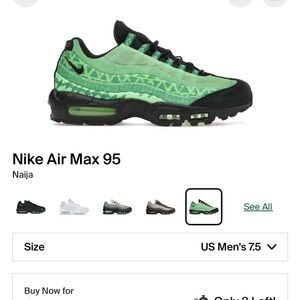 Nike Air Max 95 Green Black Sneakers